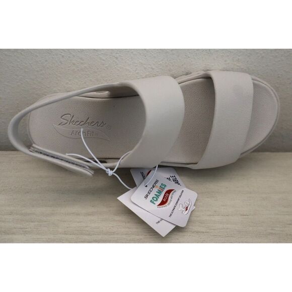 Skechers Foamies Women's Sz 6 Natural ArchFit Footsteps Day Dream Sandals SIB - Picture 6 of 12